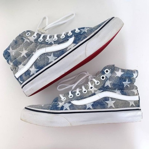 Vans Old Skool Stars Jean Denim High Tops - Picture 1 of 4